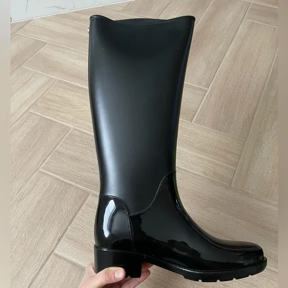 NWOT Sam Edelman Sydney Rain Boots Black - 7 - Picture 2 of 6